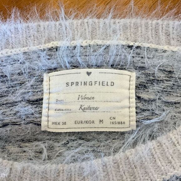 Springfield Knitwear Icy Blue Fuzzy Soft Sparkly Sweater Med - Picture 7 of 16